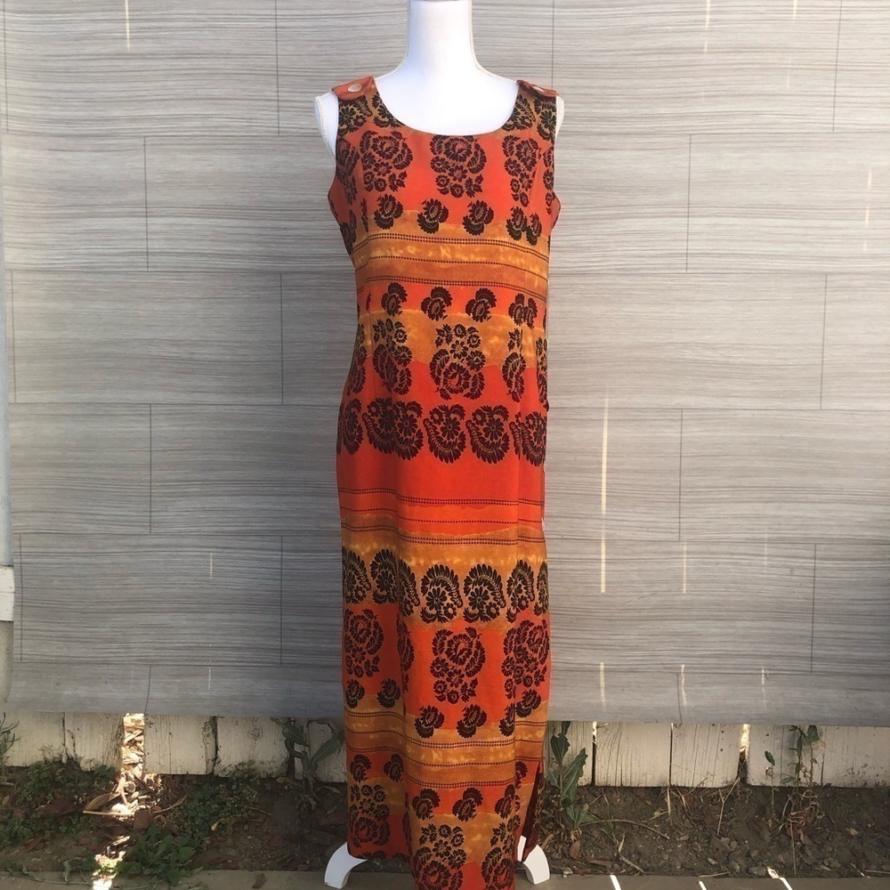 Tropical button dress Size 11/12 Borcellini